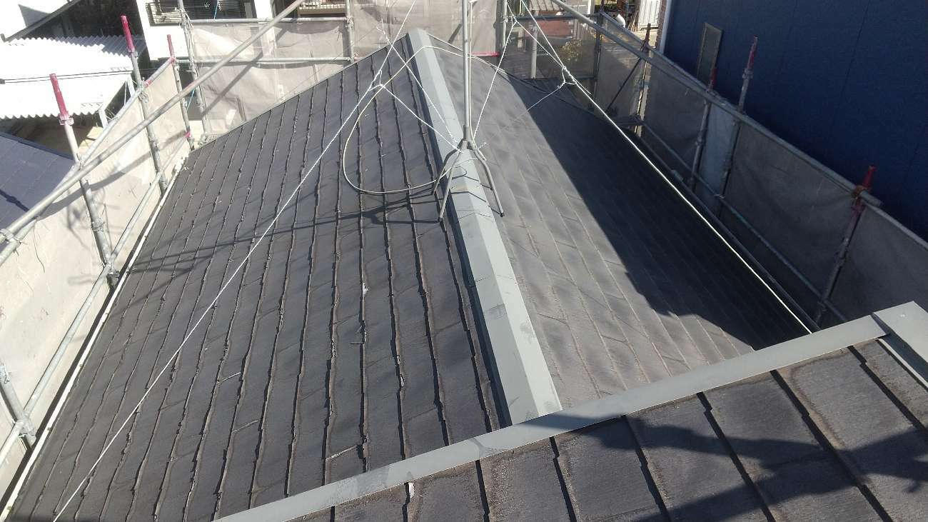 棟板金の取り外し