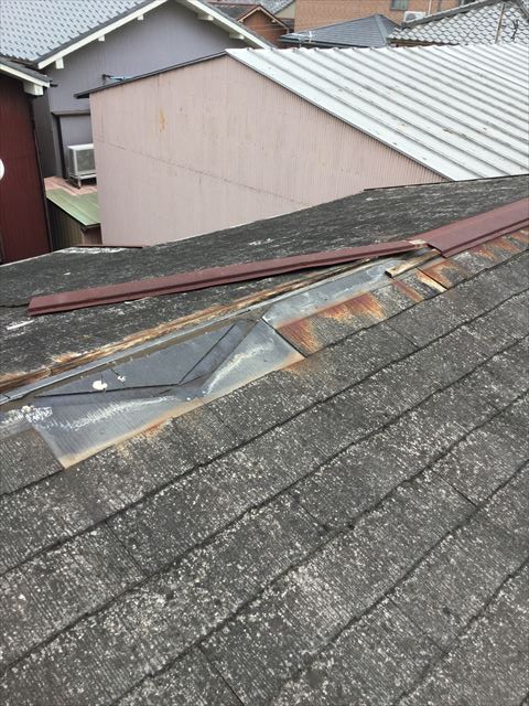 名古屋市南区｜台風で屋根の板金が飛んでしまいました