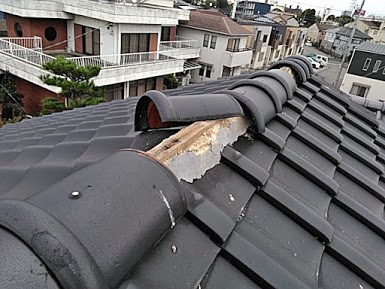 台風後の屋根点検