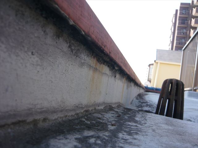 陸屋根部分の防水の劣化