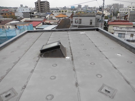 屋上（陸屋根）塩ビシート防水改修工事前
