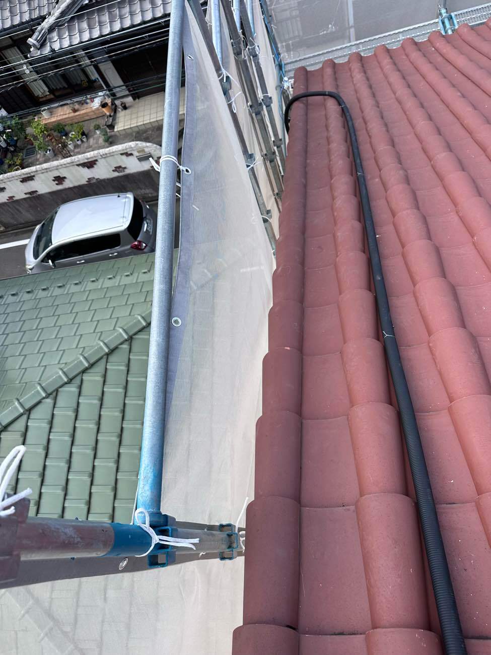 名古屋市　ケラバ部分の施工状況