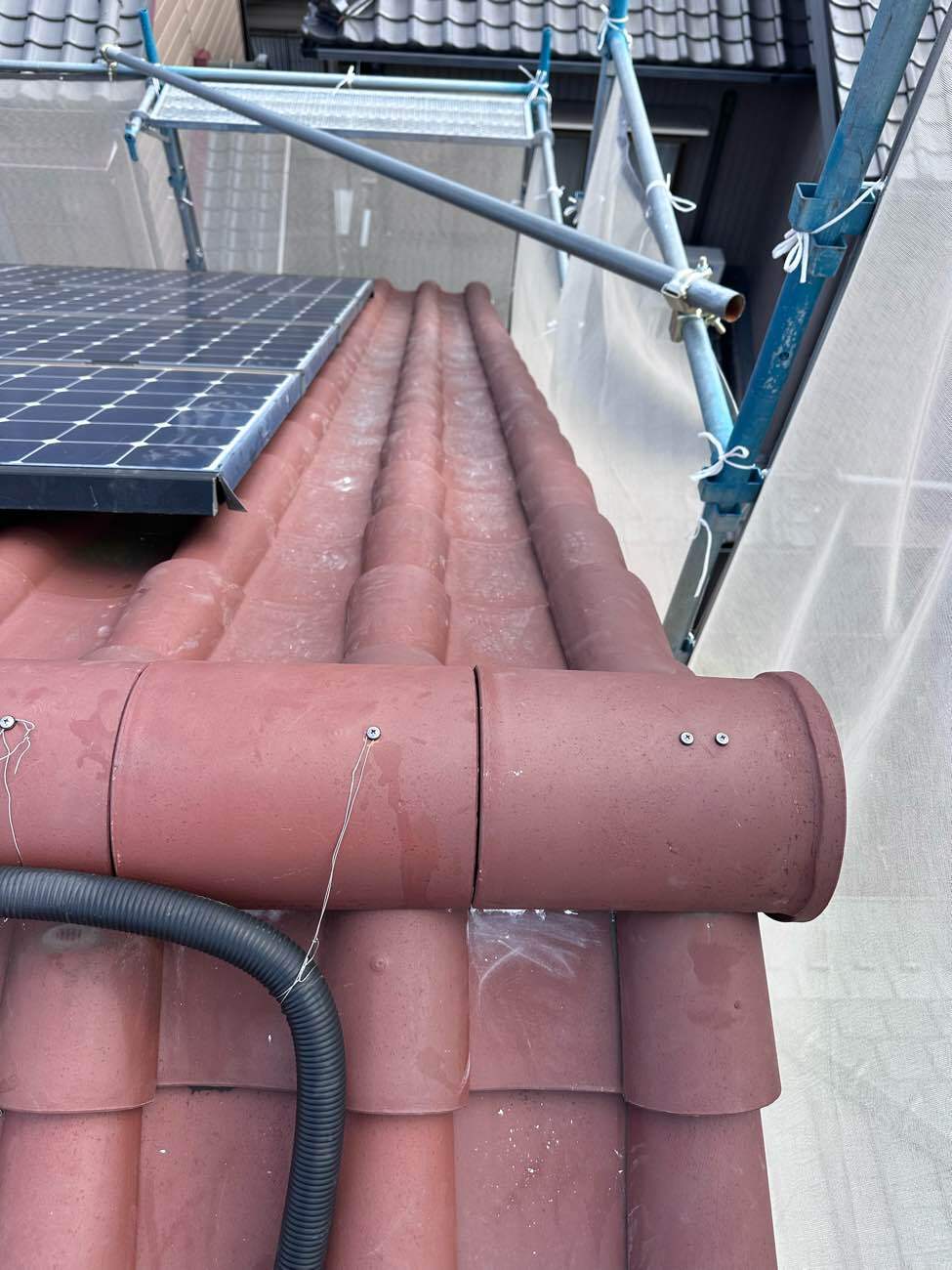 名古屋市　棟部分の瓦設置