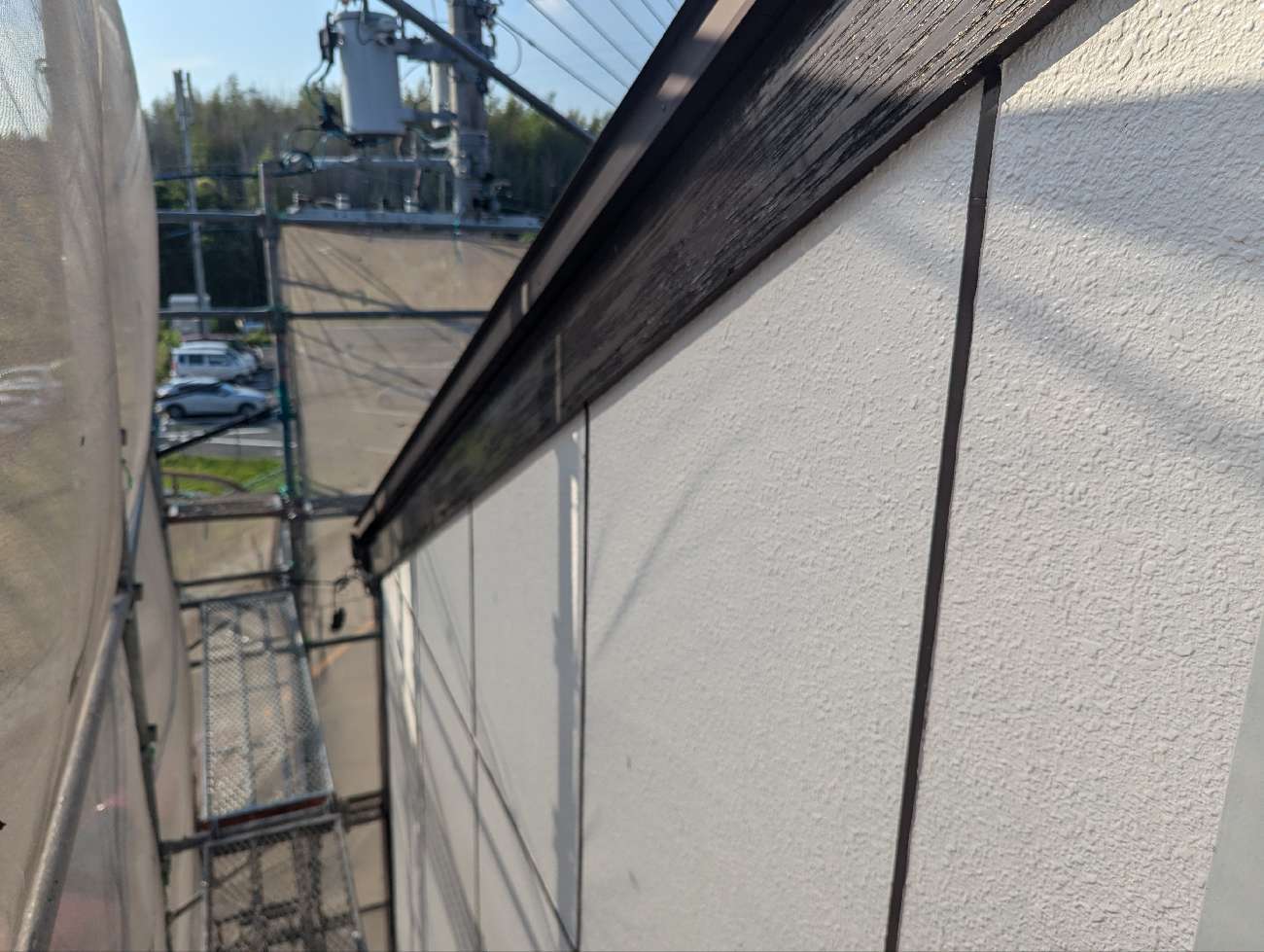 東郷町　破風部分の施工