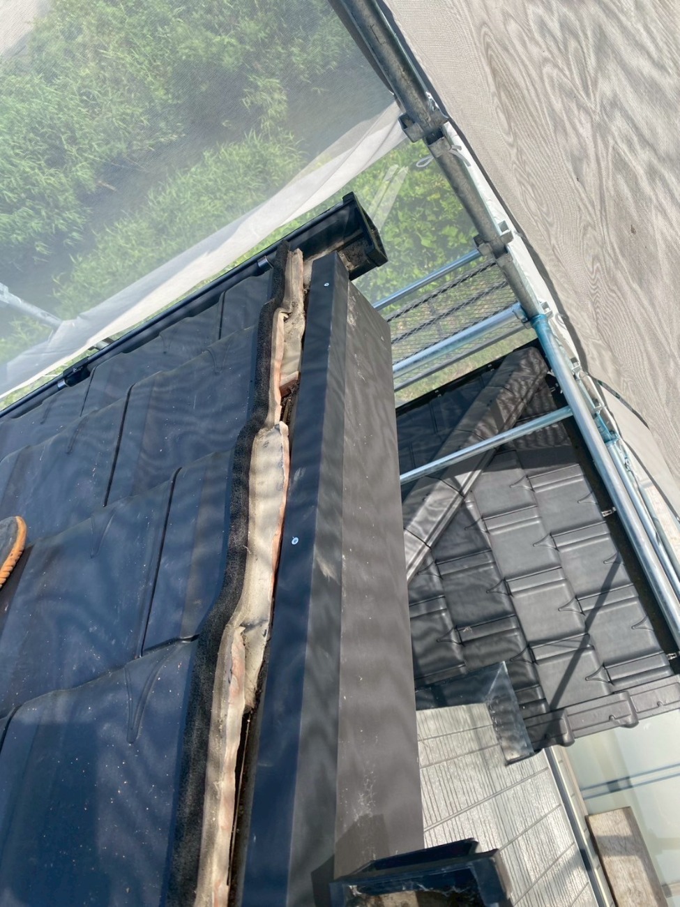 日進市　ケラバ部分の施工