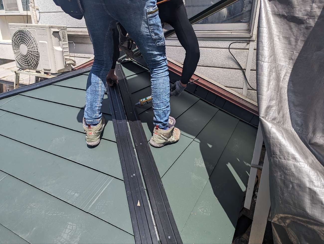 コーキングの充填