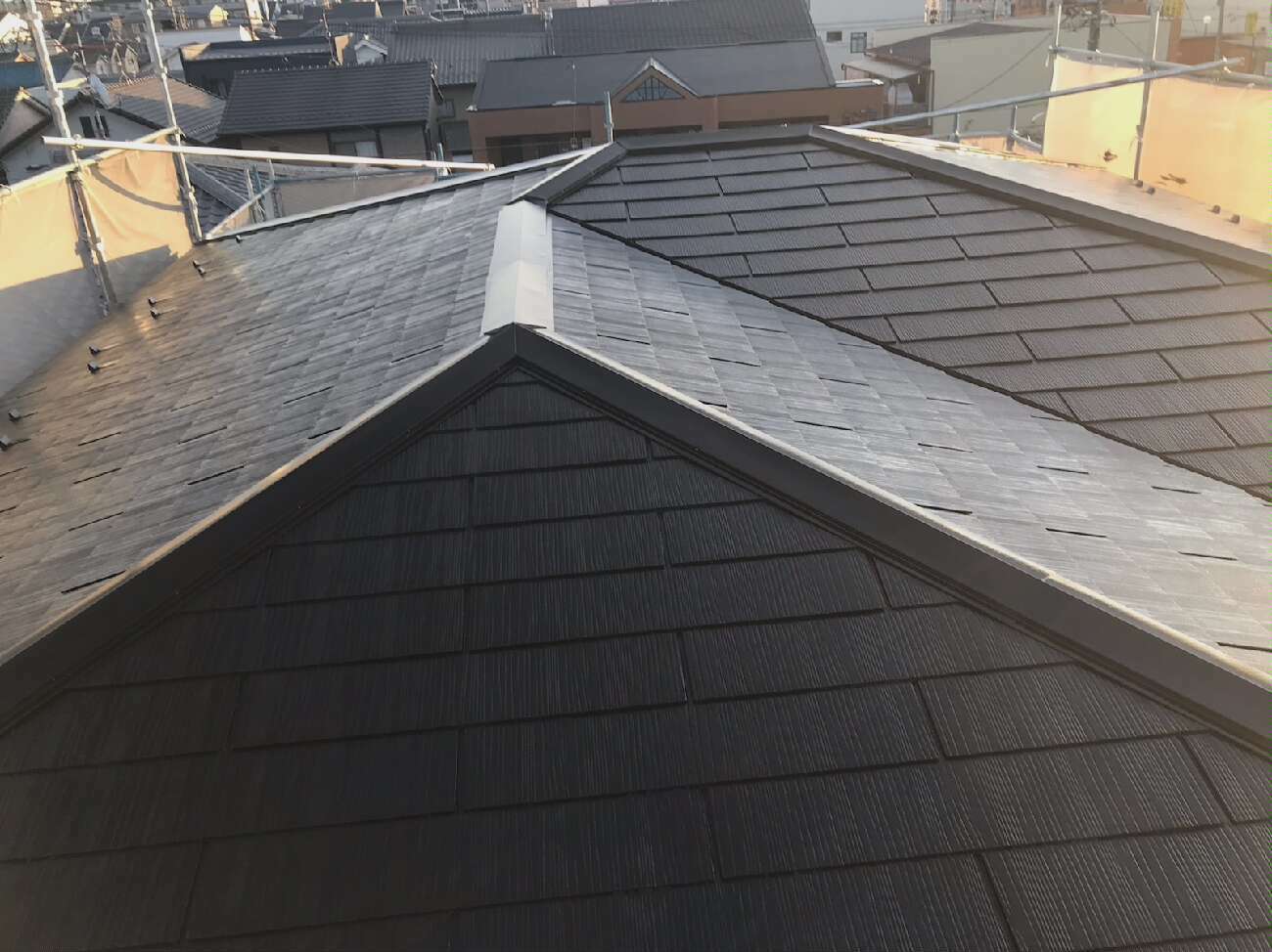 塗装後のスレート屋根