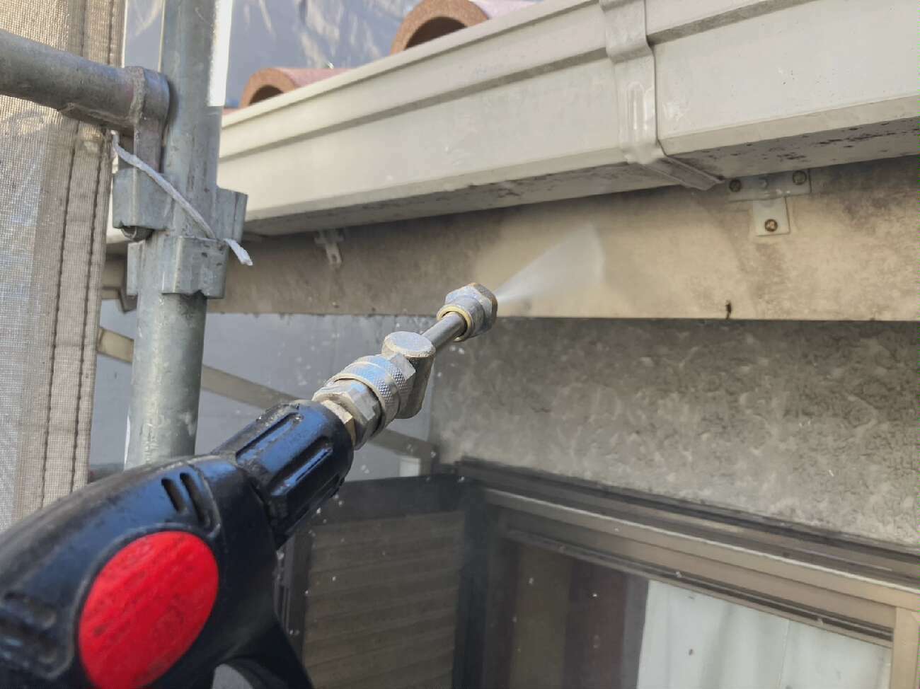 付帯部の高圧洗浄