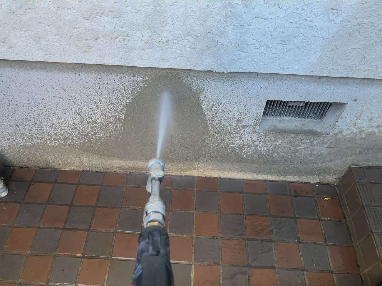 基礎の高圧洗浄