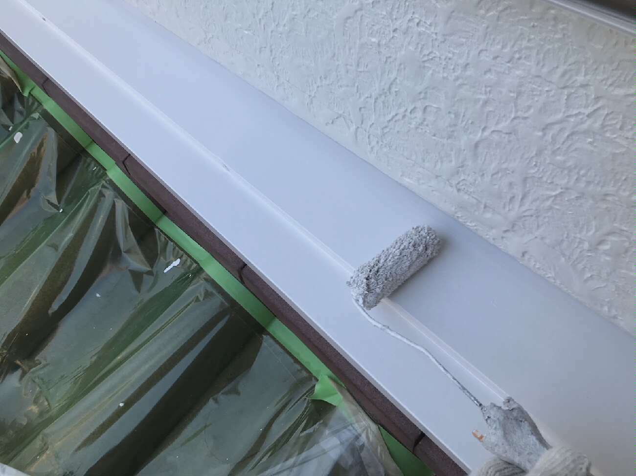 雨押え板金の塗装